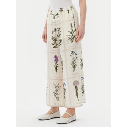 Weekend Max Mara Панталони тип кюлоти Lory 2515131012 Екрю Relaxed Fit