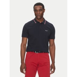 Hechter Paris Тениска с яка и копчета 74018 151902 Тъмносин Regular Fit