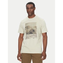 BOSS Тишърт Te_Dunetrace 50539187 Бежов Regular Fit