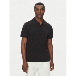 Scotch & Soda Тениска с яка и копчета 179201 Черен Regular Fit