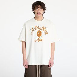 Тениска A BATHING APE Chain Stitch College Relaxed Fit Tee UNISEX Ivory M