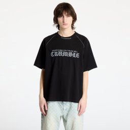 Тениска PLEASURES Crumble Heavyweight Raglan Black S