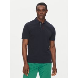 Hechter Paris Тениска с яка и копчета Pique H-Eco 74013 151902 Тъмносин Regular Fit