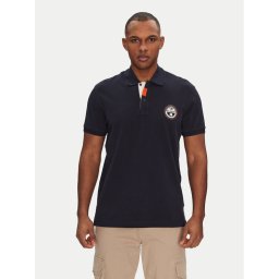 Napapijri Тениска с яка и копчета E-Clanis NP0A4ID31761 Тъмносин Regular Fit