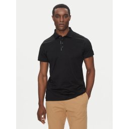 KARL LAGERFELD Тениска с яка и копчета 745007 552200 Черен Regular Fit
