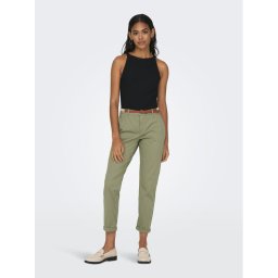 ONLY Текстилни панталони 15218519 Зелен Regular Fit