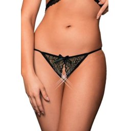 Секси прашки с бродерия и панделка "SUNSPICE BLACK"