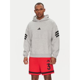 adidas Суитшърт Future Icons 3-Stripes JD4847 Сив Regular Fit