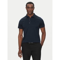 KARL LAGERFELD Тениска с яка и копчета 745007 552200 Тъмносин Regular Fit