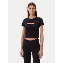 Puma Тишърт Ess Cut-Out 631164 Черен Slim Fit