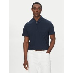 Michael Kors Тениска с яка и копчета CS552HOHFK Тъмносин Regular Fit