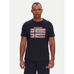 Napapijri Тишърт S-Lari NP0A4IE51761 Тъмносин Regular Fit