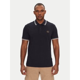 Napapijri Тениска с яка и копчета E-Macas NP0A4ID51761 Тъмносин Regular Fit