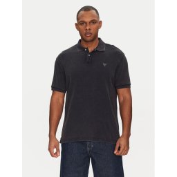 Guess Тениска с яка и копчета M5GP05 KCSG1 Тъмносин Regular Fit