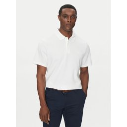 Michael Kors Тениска с яка и копчета CS552GZH5J Бял Regular Fit