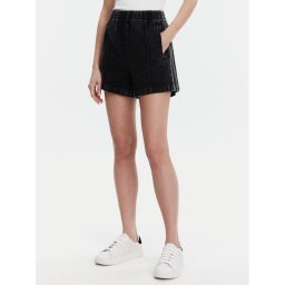 adidas Дънкови шорти adicolor Denim Firebird JD3107 Черен Loose Fit