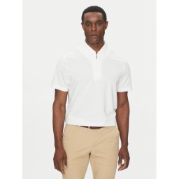 Michael Kors Тениска с яка и копчета CS552HOHFK Бял Regular Fit