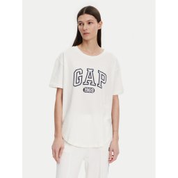 Gap Тишърт 407990-04 Бял Regular Fit