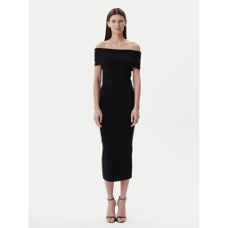 MICHAEL Michael Kors Плетена рокля MS582Y033D Черен Slim Fit