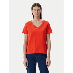 Gant Тишърт Shield 4200750 Оранжев Regular Fit
