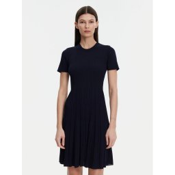 MICHAEL Michael Kors Плетена рокля MS5830OBFD Тъмносин Slim Fit