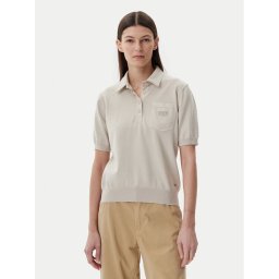 Napapijri Тениска с яка и копчета NP0A4IFJ Бежов Regular Fit