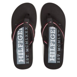 Джапанки Tommy Hilfiger Corporate Hilfiger Beach FM0FM05436 Черен