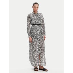 MICHAEL Michael Kors Рокля тип риза MS582UXH7F Черен Relaxed Fit