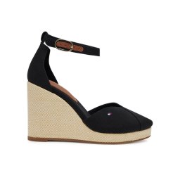 Tommy Hilfiger Обувки Flag High Wedge Espad Closed Toe FW0FW08494 Черен
