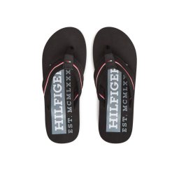 Tommy Hilfiger Джапанки Corporate Hilfiger Beach FM0FM05436 Черен
