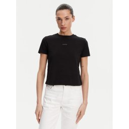 Calvin Klein Jeans Тишърт Placed Institutional J20J225524 Черен Slim Fit
