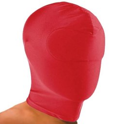 Полиестерна фетиш маска за лице "NO HOLE RED MASK"