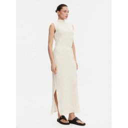 Calvin Klein Лятна рокля K20K208304 Екрю Slim Fit