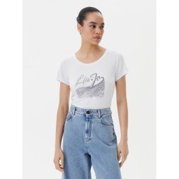 Liu Jo Beachwear Тишърт VA5157 JS360 Бял Regular Fit