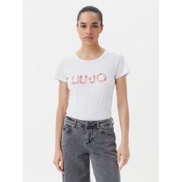 Liu Jo Beachwear Тишърт VA5154 JS003 Бял Regular Fit
