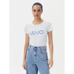 Liu Jo Beachwear Тишърт VA5154 JS003 Бял Regular Fit