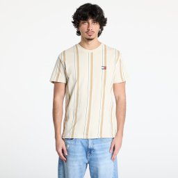 Тениска Tommy Jeans Regular Vertical Stripe Tee Beige M