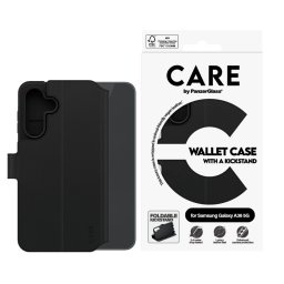 Калъф Care by PanzerGlass за Samsung Galaxy A36 5G, Feature Wallet, Kickstand, Черен