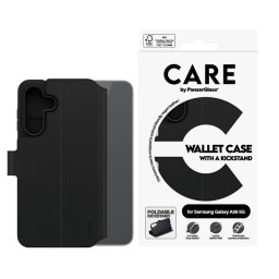 Калъф Care by PanzerGlassз а Samsung Galaxy A56, Feature Wallet Case, Kickstand, Черен