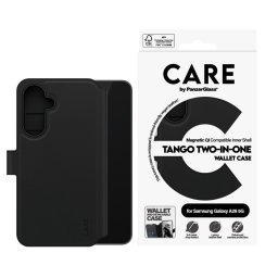 Калъф тефтер, Care by PanzerGlass за Samsung Galaxy A26, Tango, Two-in-One, Feature Case, Черен