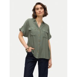 Vero Moda Риза Bumpy 10310139 Зелен Regular Fit