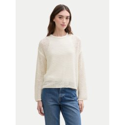Tom Tailor Denim Пуловер 1045610 Екрю Loose Fit