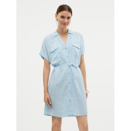Vero Moda Лятна рокля Linn 10323027 Светлосиньо Relaxed Fit