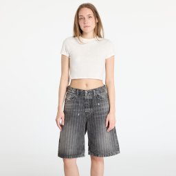 Тениска Tommy Jeans Slim Crop Ton T-Shirt White XS