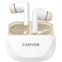 CANYON headset HEXAGON 7 TWS ANC+ENC Wireless Charge White Beige
