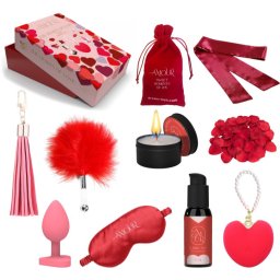 Dream Toys Amour The Hearts Of Love Happy Heart Kit комплект еротични аксесоари 10 бр.
