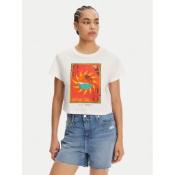 Roxy Тишърт ERJZT05921 Бял Relaxed Fit