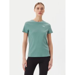 Puma Тишърт Ess Elevated 685021 Зелен Slim Fit