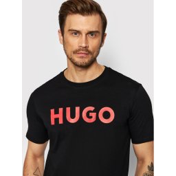 Hugo Тишърт Dulivio 50467556 Черен Regular Fit