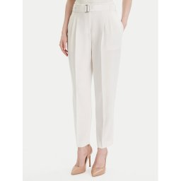 Boss Текстилни панталони Tapiah 50490037 Екрю Relaxed Fit